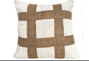 Housse de coussin en coton et jute "Melisha"
