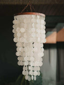 Lustre suspension en nacre Capiz