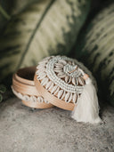 Petite boite à offrandes de Bali perles et coquillages