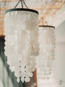Lustre suspension en nacre Capiz