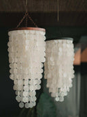 Lustre suspension en nacre Capiz