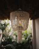 Lustre Balinais suspension Medusa en coquillages