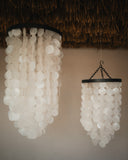 Lustre suspension en nacre Capiz