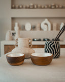 Bol boho en teck et nacre
