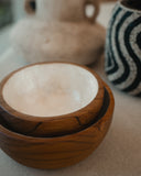 Bol boho en teck et nacre