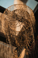 Lustre en coquillages bicolore élégant