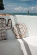 Coquillage décoratif en coquillages et perles de bois