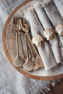 Rond de serviette en laiton coquillage