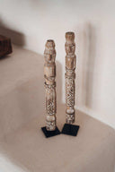 Statue Balinaise en bois patiné